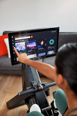Aviron Strong Series Rower: 22″ HD Touchscreen, Dual Air & Magnetic Resistance up to 100 lbs. Game - Based Workouts, Streaming, Compact Design - Ezonesglobal - Buy at Wine Coolers Online