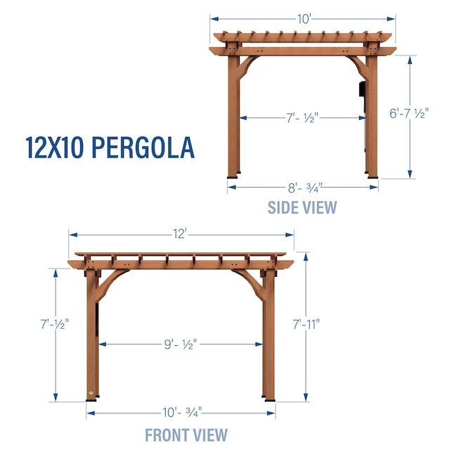 Backyard Discovery 10′ x 12′ Cedar Pergola - Ezonesglobal - Buy at Wine Coolers Online