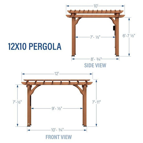 Backyard Discovery 10′ x 12′ Cedar Pergola - Ezonesglobal - Buy at Wine Coolers Online