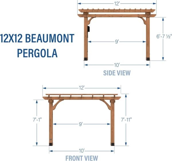 Backyard Discovery Beaumont Freestanding Pergola 2101579COM - Ezonesglobal - Buy at Wine Coolers Online