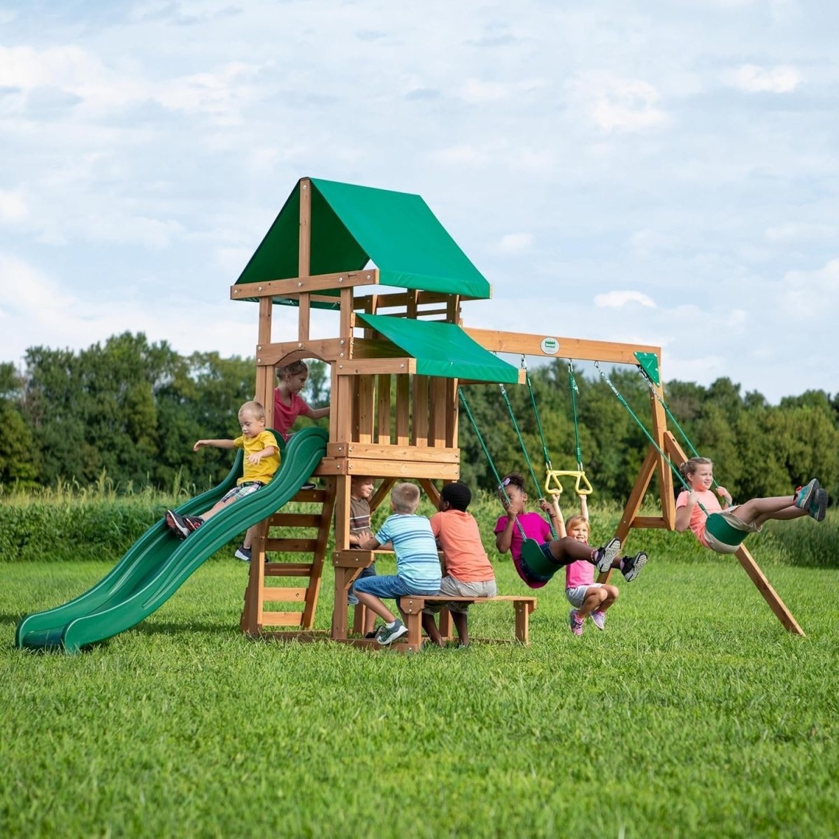 Backyard Discovery Belmont All Cedar Swing Set - Ezonesglobal - Buy at Wine Coolers Online