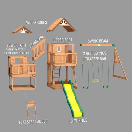 Backyard Discovery Malibu Cedar Swing Set - Ezonesglobal - Buy at Wine Coolers Online