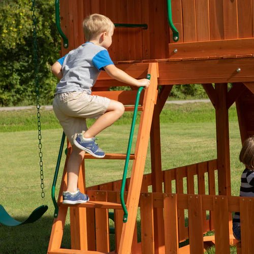 Backyard Discovery Skyfort II Cedar Wood Swing Set - Ezonesglobal - Buy at Wine Coolers Online