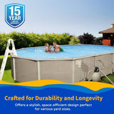 Belize 12 - ft x 24 - ft Oval 52 - in Deep 6 - in Top Rail Metal Wall Swimming Pool Package - Ezonesglobal - Buy at Wine Coolers Online