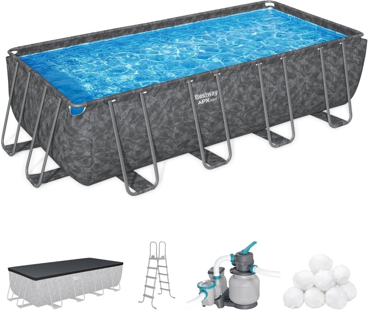 Bestway APX 365 18′ x 9′ x 52″ Rectangular Above Ground Swimming Pool - Ezonesglobal - Buy at Wine Coolers Online