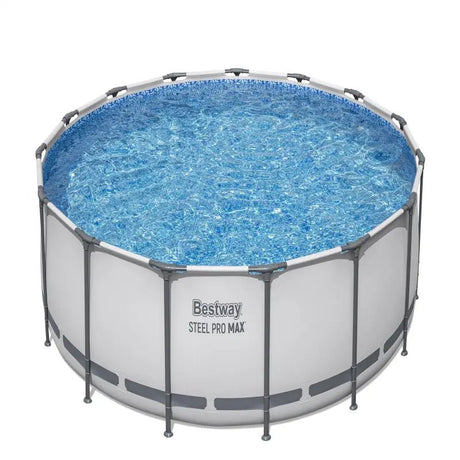 Bestway Steel Pro MAX 10 Foot x 30 Inch Round Metal Frame Above Ground Outdoor Backyard Swimming Pool Set with 330 GPH Filter Pump - Ezonesglobal - Buy at Wine Coolers Online