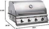Blaze 32 In. 4 Burner Prelude LBM Gas Grill - Ezonesglobal - Buy at Wine Coolers Online