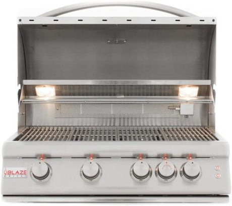 Blaze 32 Inch 4 - Burner LTE Gas Grill with Rear Burner and Built - in Lighting System - Ezonesglobal - Buy at Wine Coolers Online