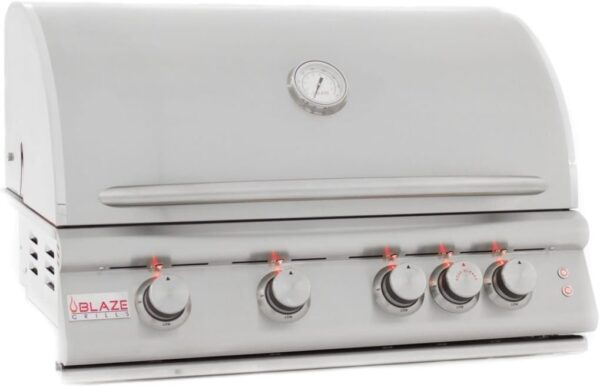 Blaze 32 Inch 4 - Burner LTE Gas Grill with Rear Burner and Built - in Lighting System - Ezonesglobal - Buy at Wine Coolers Online