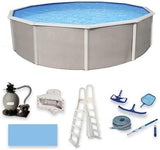 Blue Wave Belize 15 - Feet Round 52 - Inch Deep 6 - Inch Top Rail Metal Wall Swimming Pool Package - Ezonesglobal - Buy at Wine Coolers Online