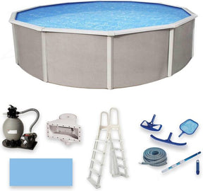 Blue Wave Belize 15′ Round Above Ground Pool - Ezonesglobal - Buy at Wine Coolers Online
