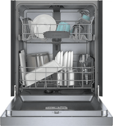 Bosch – 100 Series 24″ Front Control Smart Built - In Hybrid Tub Dishwasher with PureDry, 50 dBA – Stainless Steel - Ezonesglobal - Buy at Wine Coolers Online