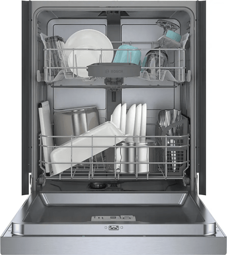 Bosch – 100 Series 24″ Front Control Smart Built - In Hybrid Tub Dishwasher with PureDry, 50 dBA – Stainless Steel - Ezonesglobal - Buy at Wine Coolers Online