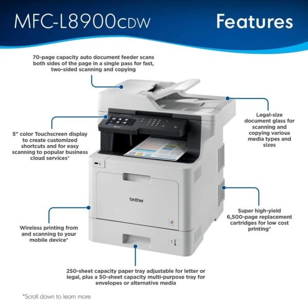 Brother MFC - L8900CDW Business Color Laser All - in - One Printer - Ezonesglobal - Buy at Wine Coolers Online
