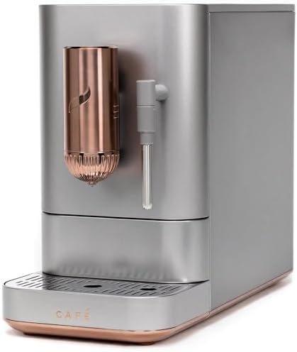 Café Affetto Automatic Espresso Machine + Milk Frother | Built - In & Adjustable Espresso Bean Grinder | One - Touch Brew in 90 Seconds | Steel Silver, 1.2 Liter, (C7CEBBS2RS3) - Ezonesglobal - Buy at Wine Coolers Online