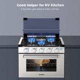Camplux 17″ RV Oven with 3 Burners Cooktop - Ezonesglobal - Buy at Wine Coolers Online