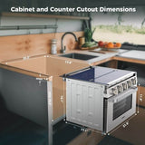 Camplux 17″ RV Oven with 3 Burners Cooktop - Ezonesglobal - Buy at Wine Coolers Online
