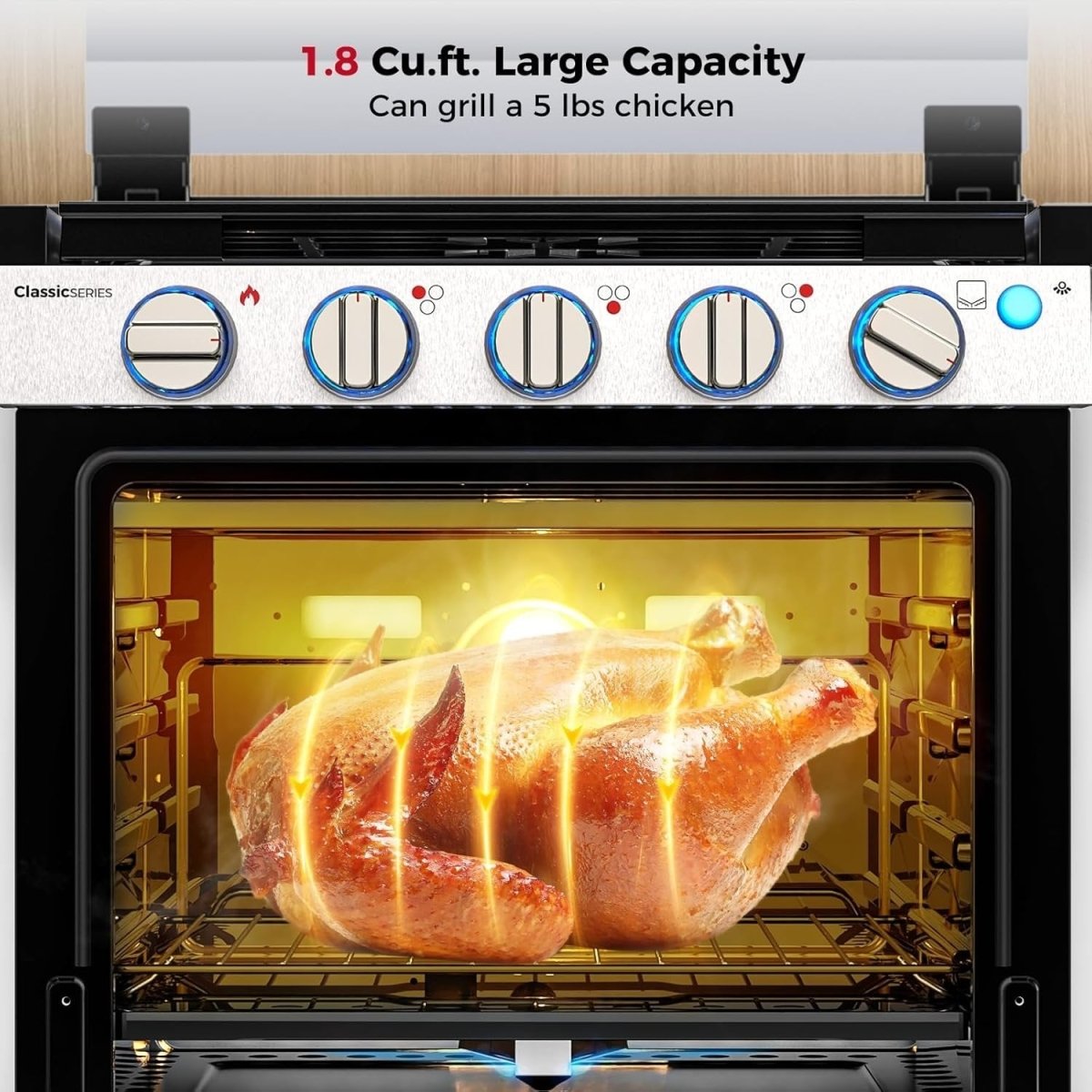 Camplux 21 Inches RV Stove Gas Range Oven 3 Burners Cooktop - Ezonesglobal - Buy at Wine Coolers Online