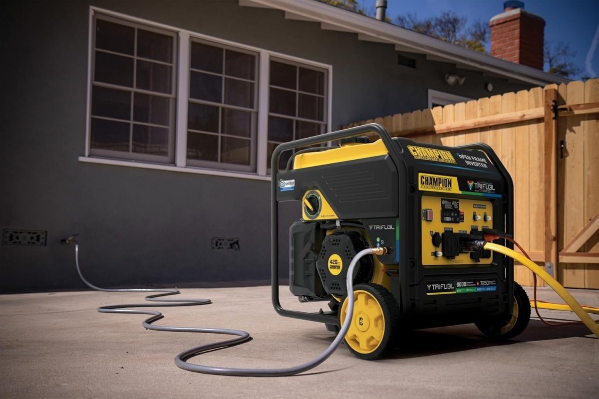 Champion 201176 9000W Tri - Fuel Open Frame Inverter Generator - Ezonesglobal - Buy at Wine Coolers Online