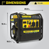 Champion 4250 - Watt Dual Fuel RV Ready Open Frame Inverter Generator - Ezonesglobal - Buy at Wine Coolers Online