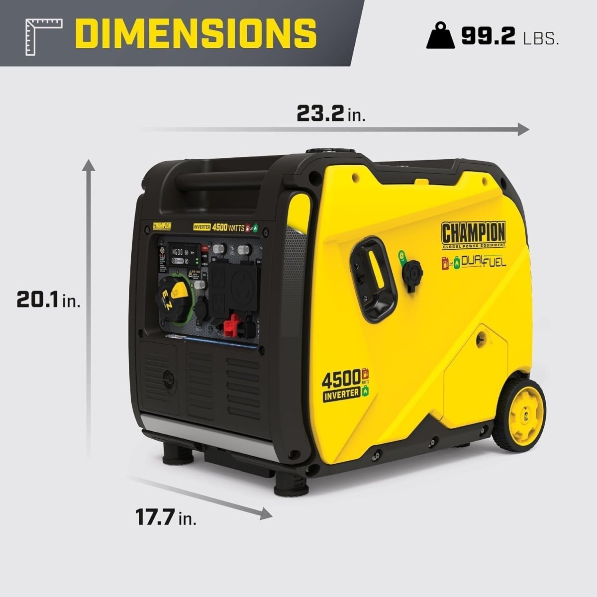 Champion 4,500 - Watt Portable Dual Fuel Inverter Generator 200991 - Ezonesglobal - Buy at Wine Coolers Online