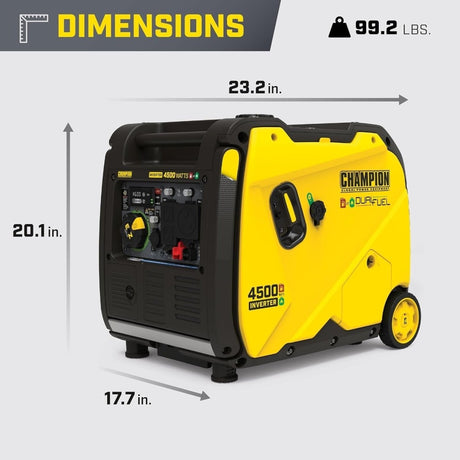 Champion 4,500 - Watt Portable Dual Fuel Inverter Generator 200991 - Ezonesglobal - Buy at Wine Coolers Online