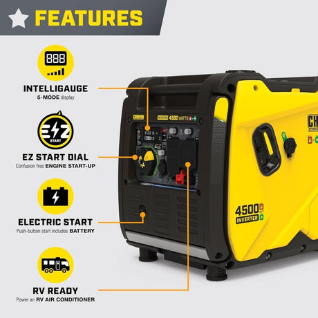 Champion 4,500 - Watt Portable Dual Fuel Inverter Generator 200991 - Ezonesglobal - Buy at Wine Coolers Online