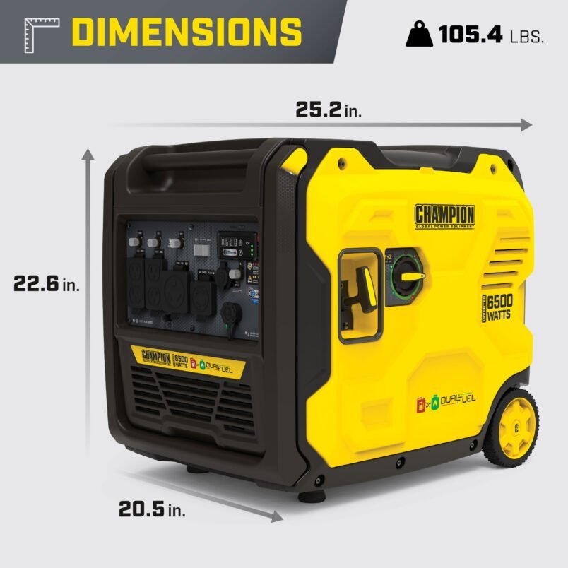 Champion Power Equipment 6500W Dual Fuel Port Inverter Generator 201532 - Ezonesglobal - Buy at Wine Coolers Online