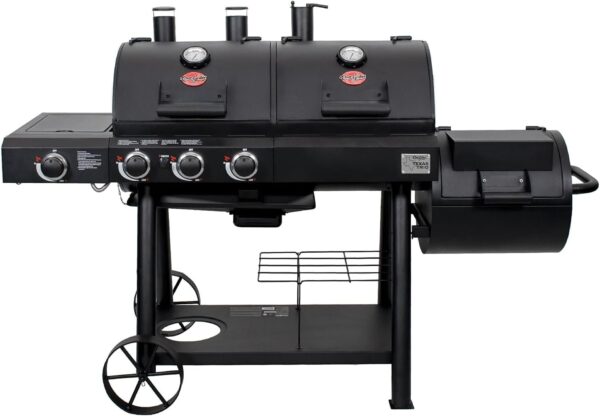 Char - Griller Texas Trio 3 - Burner Dual Fuel Grill with Smoker - Ezonesglobal - Buy at Wine Coolers Online