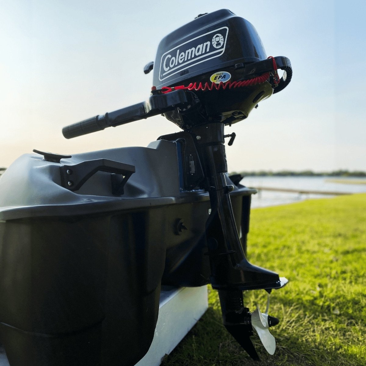 Coleman Powersports 5 HP 4 Stroke Outboard Boat Motor with Easy Pull Start F5BMS - Ezonesglobal - Buy at Wine Coolers Online
