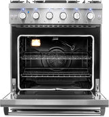 Cosmo 30 in. 4.5 Cu. Ft. Gas Range with 5 Sealed Burners, Convection Oven, - Ezonesglobal - Buy at Wine Coolers Online