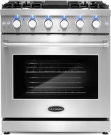 Cosmo 30 in. 4.5 Cu. Ft. Gas Range with 5 Sealed Burners, Convection Oven, - Ezonesglobal - Buy at Wine Coolers Online