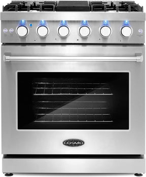 Cosmo 30 in. 4.5 Cu. Ft. Gas Range with 5 Sealed Burners, Convection Oven, - Ezonesglobal - Buy at Wine Coolers Online