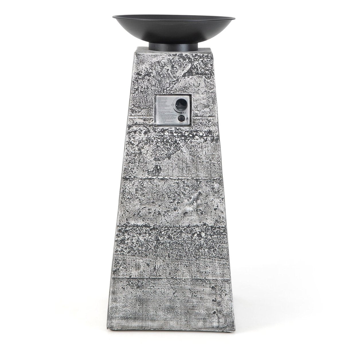 Costway 48 Inch Propane Fire Bowl Column with Lava Rocks and PVC Cover - Ezonesglobal - Buy at Wine Coolers Online