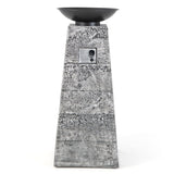 Costway 48 Inch Propane Fire Bowl Column with Lava Rocks and PVC Cover - Ezonesglobal - Buy at Wine Coolers Online