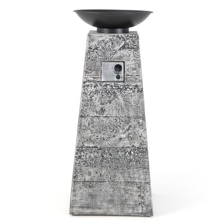 Costway 48 Inch Propane Fire Bowl Column with Lava Rocks and PVC Cover - Ezonesglobal - Buy at Wine Coolers Online