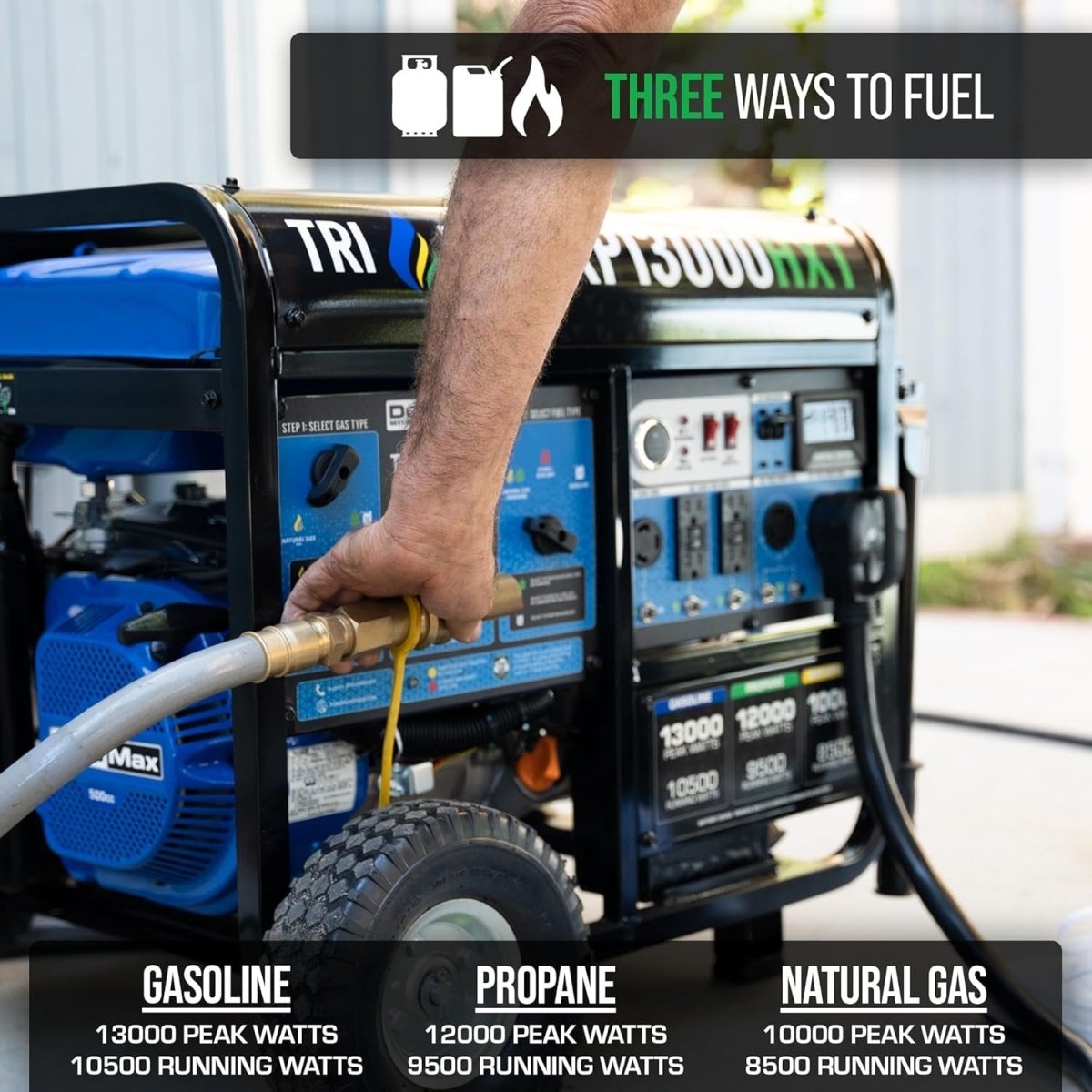 DuroMax 13,000 Watt Tri Fuel Portable HXT Generator XP13000HXT - Ezonesglobal - Buy at Wine Coolers Online