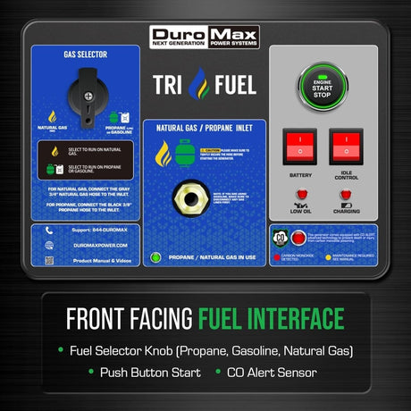 DuroMax 15,000 - Watt Tri - Fuel Portable Generator XP15000HXT - Ezonesglobal - Buy at Wine Coolers Online