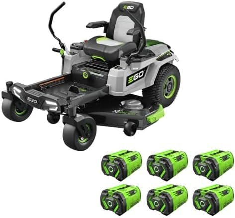 EGO Power+ Electric Riding Lawn Mower, 52″ Deck with Zero Turn Radius, Includes (6) 56V 12.0Ah Batteries and Charger – ZT5207L - Ezonesglobal - Buy at Wine Coolers Online