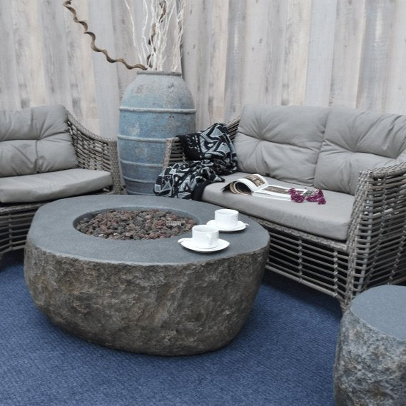 Elementi Boulder Outdoor Fire Pit Table - Ezonesglobal - Buy at Wine Coolers Online