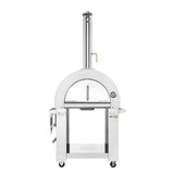 Empava PG06 Outdoor Wood Fired Pizza Oven Stainless Steel Red with Wheels and Accessories - Ezonesglobal - Buy at Wine Coolers Online