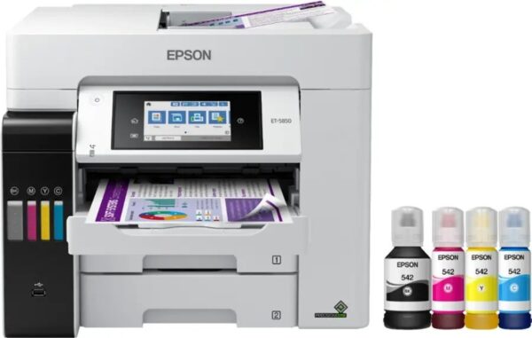 Epson EcoTank Pro ET - 5850 Wireless Color All - in - One Supertank Printer C11CJ29201 - Ezonesglobal - Buy at Wine Coolers Online