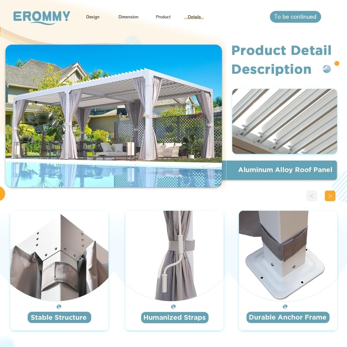 EROMMY 12’x24′ Outdoor Louvered Pergola Gazebo - Ezonesglobal - Buy at Wine Coolers Online