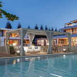 Erommy Outdoor Louvered Pergola Gazebo with Adjustable Aluminum Rainproof Roof - Ezonesglobal - Buy at Wine Coolers Online