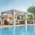 Erommy Outdoor Louvered Pergola Gazebo with Adjustable Aluminum Rainproof Roof - Ezonesglobal - Buy at Wine Coolers Online