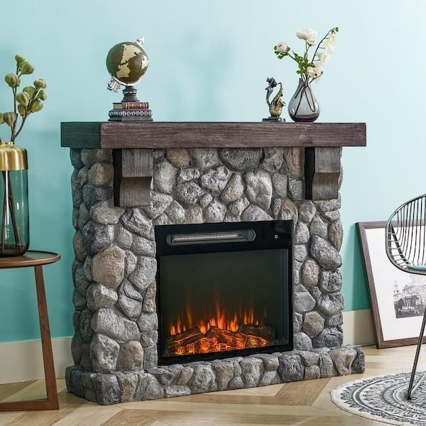 Festivo 44 in. Freestanding Electric Fireplace - Ezonesglobal - Buy at Wine Coolers Online