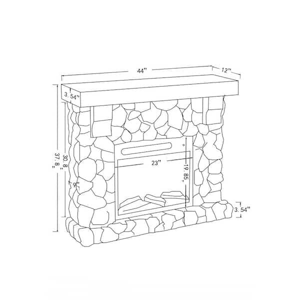 Festivo 44 in. Freestanding Electric Fireplace - Ezonesglobal - Buy at Wine Coolers Online