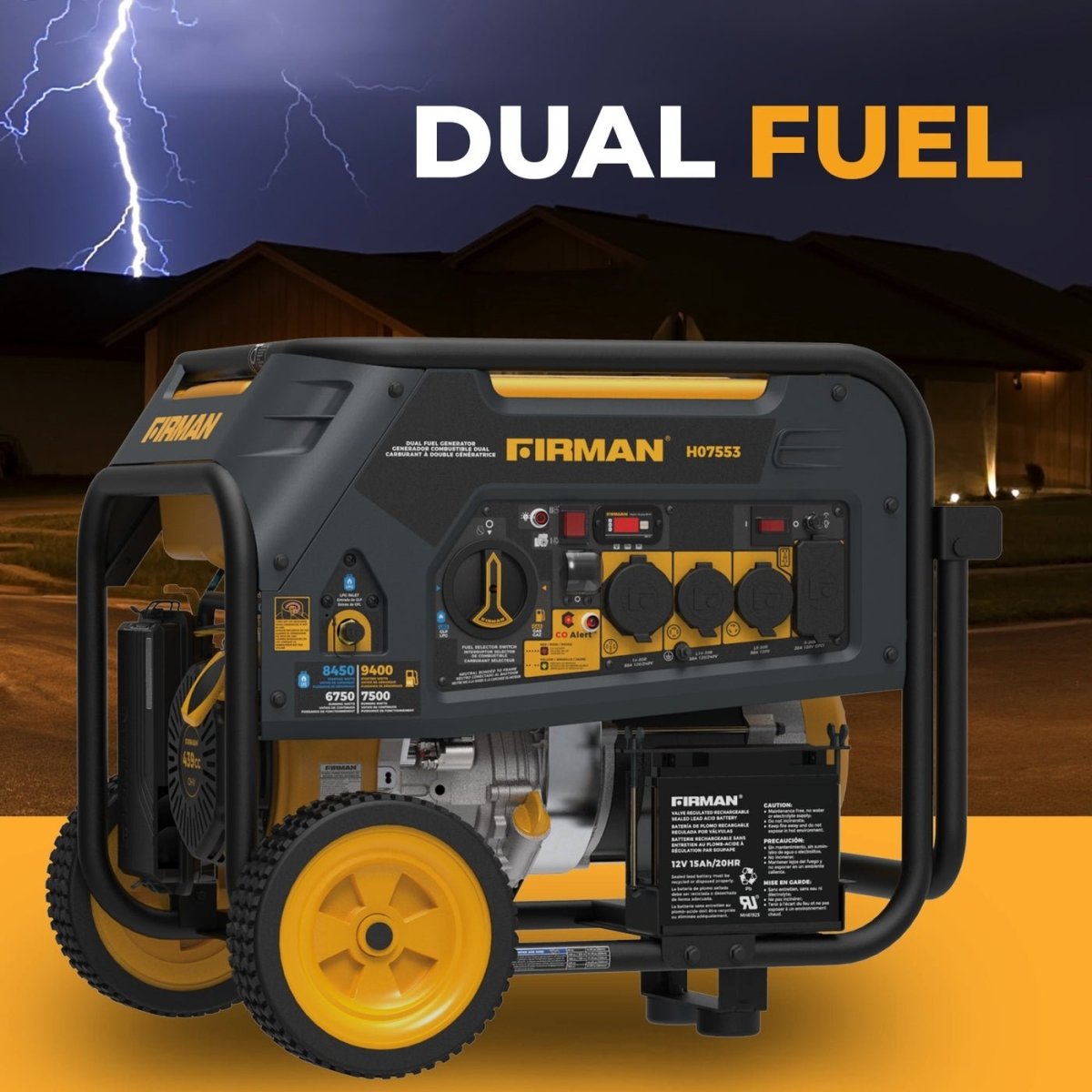 Firman H07553 7500/9400W Dual Fuel Generator - Ezonesglobal - Buy at Wine Coolers Online