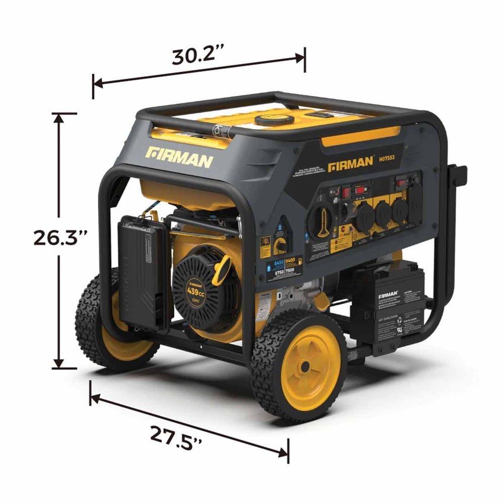 Firman H07553 7500W/9400W Dual Fuel Portable Generator - Ezonesglobal - Buy at Wine Coolers Online