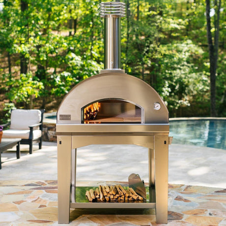 Fontana Forni Mangiafuoco Wood - Fired Pizza Oven – Stainless – FTMF - S - Ezonesglobal - Buy at Wine Coolers Online